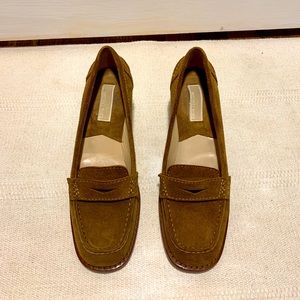 Michael Kors - tan suede heeled loafers - size 7.5